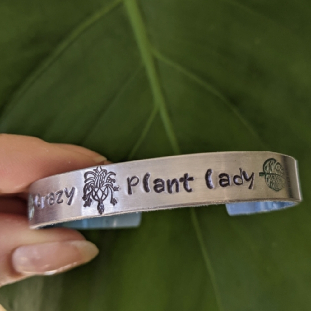 Silver 'Crazy Plant Lady' Bracelet